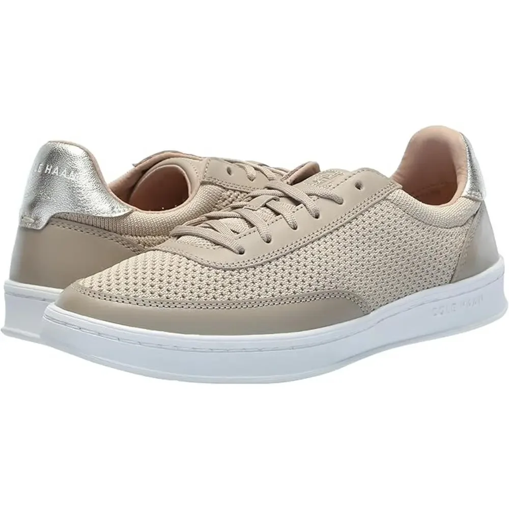 NWT Cole Haan Womens Grandpro Leisure Sneaker tan gold sz 6